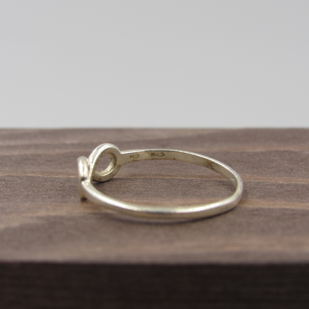 Size 5.75 Sterling Silver Dainty Infinity Band - Picture 3 of 6
